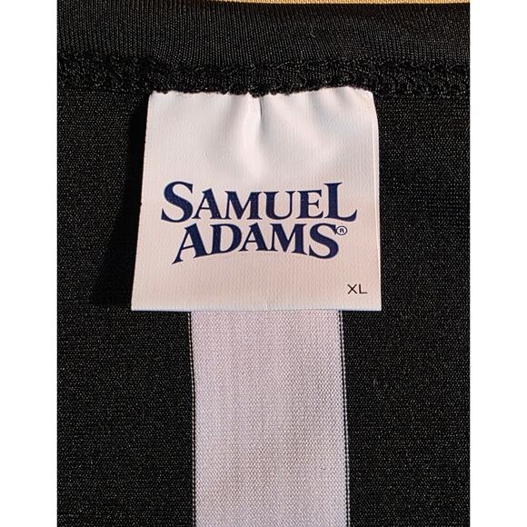 Men's Samuel Adams Referee‎ V-Neck Shirt Size XL Black White Stripe - Picture 4 of 6